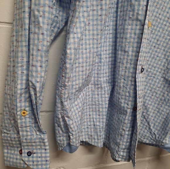 Luchiano Visconti Men's Large Limited Edition Dress Shirt Blue Size Large - Picture 3 of 6